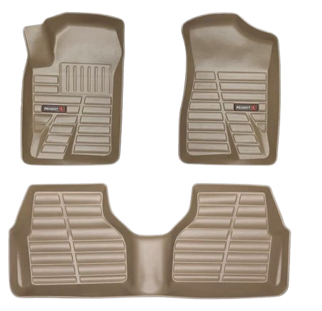 کفپوش سه بعدی 405 شکلاتی روشن دور دوز چرمی